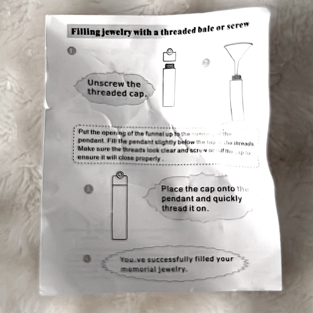 NWT ⚱️ STAINLESS STEEL CREMATION ASH URN KEEPSAKE BULLET CROSS PENDANT NECKLACE - Picture 11 of 13